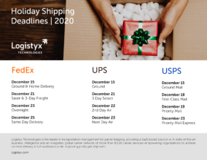 2020 holiday shipping deadlines print